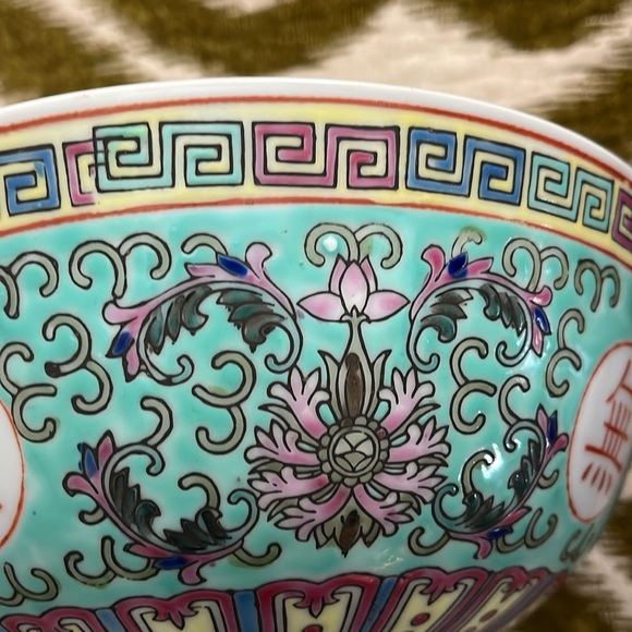 •VINTAGE CHINOISERIE CHIC BOWL PALM BEACH CHIC•⬇️SHOP CLOSING⬇️FINAL PRICE⬇️ - Picture 7 of 13